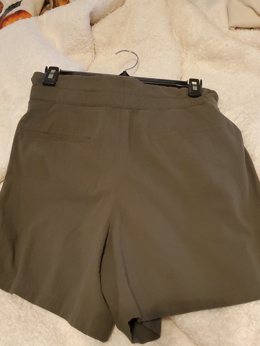 rag & bone Olive Green High Waist Tie Waist Bermuda Shorts